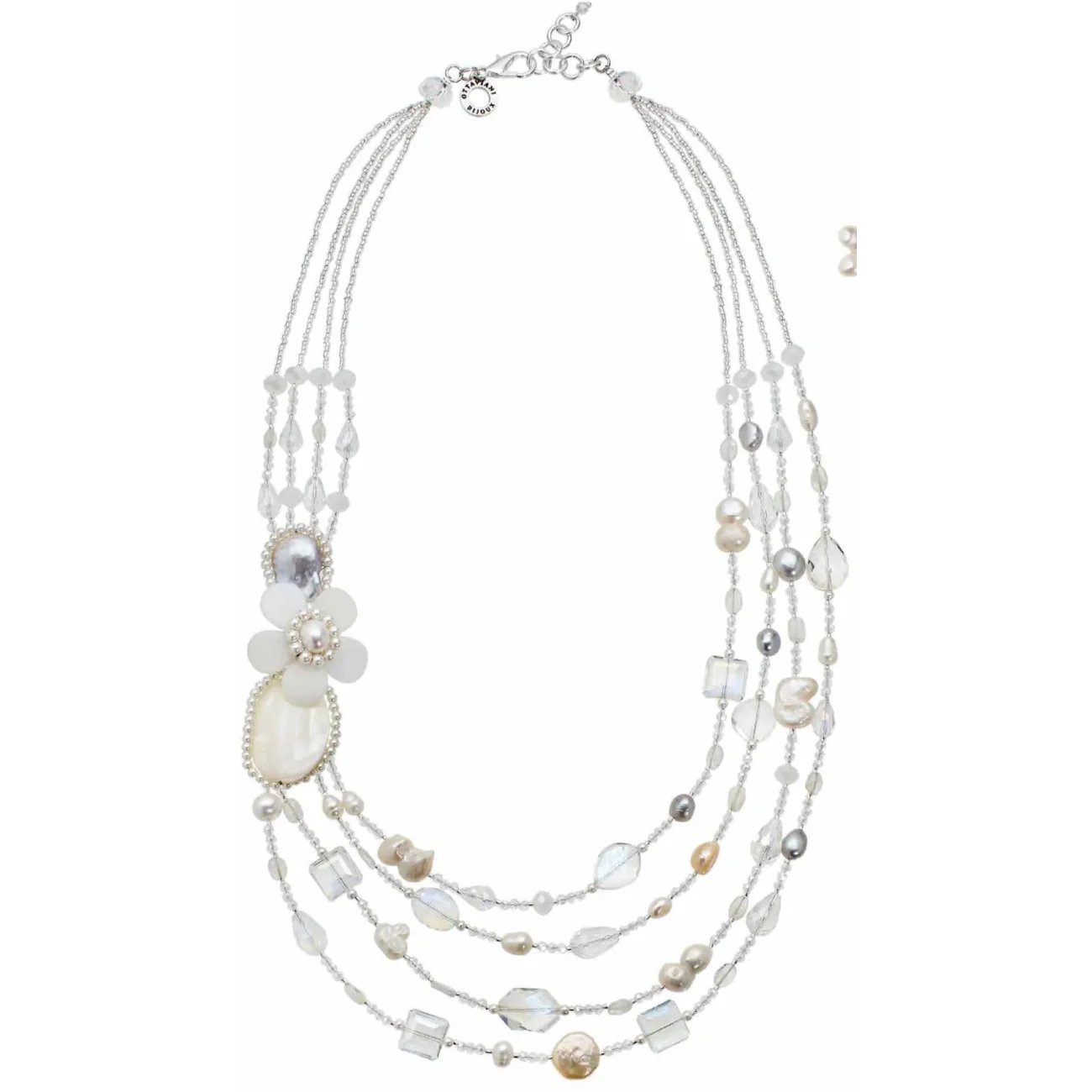 Ottaviani Bijoux Collana Donna In Ottone Con Cubic Zirconia - Lunghezza 38 Cm + 7 Cm Di Estensione, Elegante E Scintillante - 3
