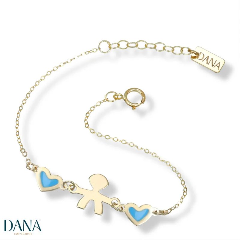 Bracciali Dana Baby bebè maschio e cuori BRBFC20OGSUL13E2