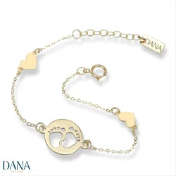 Bracciali Dana Baby piedini e cuori BRBFC41OGL13E2