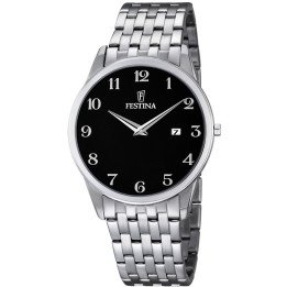 Orologio Festina Classic quadrante scuro indici numeri