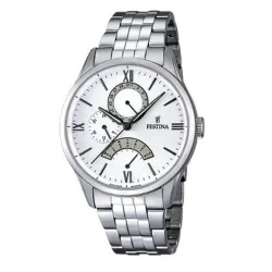 Orologio Festina retrograde quadrante bianco indici semplici