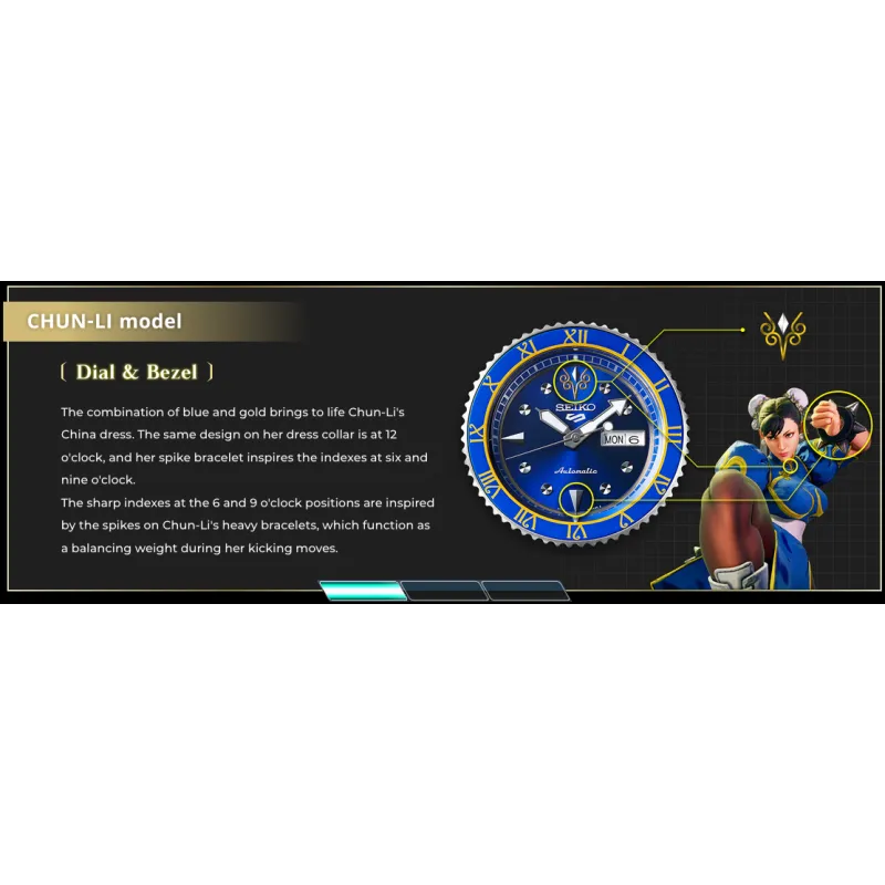 Seiko 5 Sport Street Fighter CHUN-LI SRPF17K1 - orola