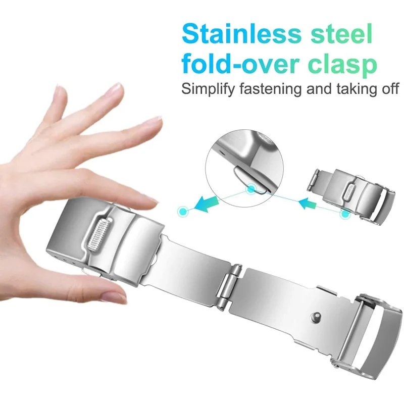 Ricambi Cinturino con fibia Blu 22mm depb22mm