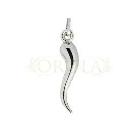 Collane Ciondolo Cornetto della Fortuna Oro Bianco 18kt CPFO1B