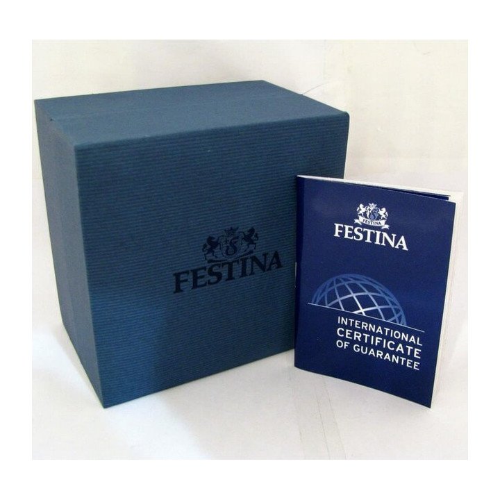 Orologio Festina crono quadrato nero e giallo F16129/4
